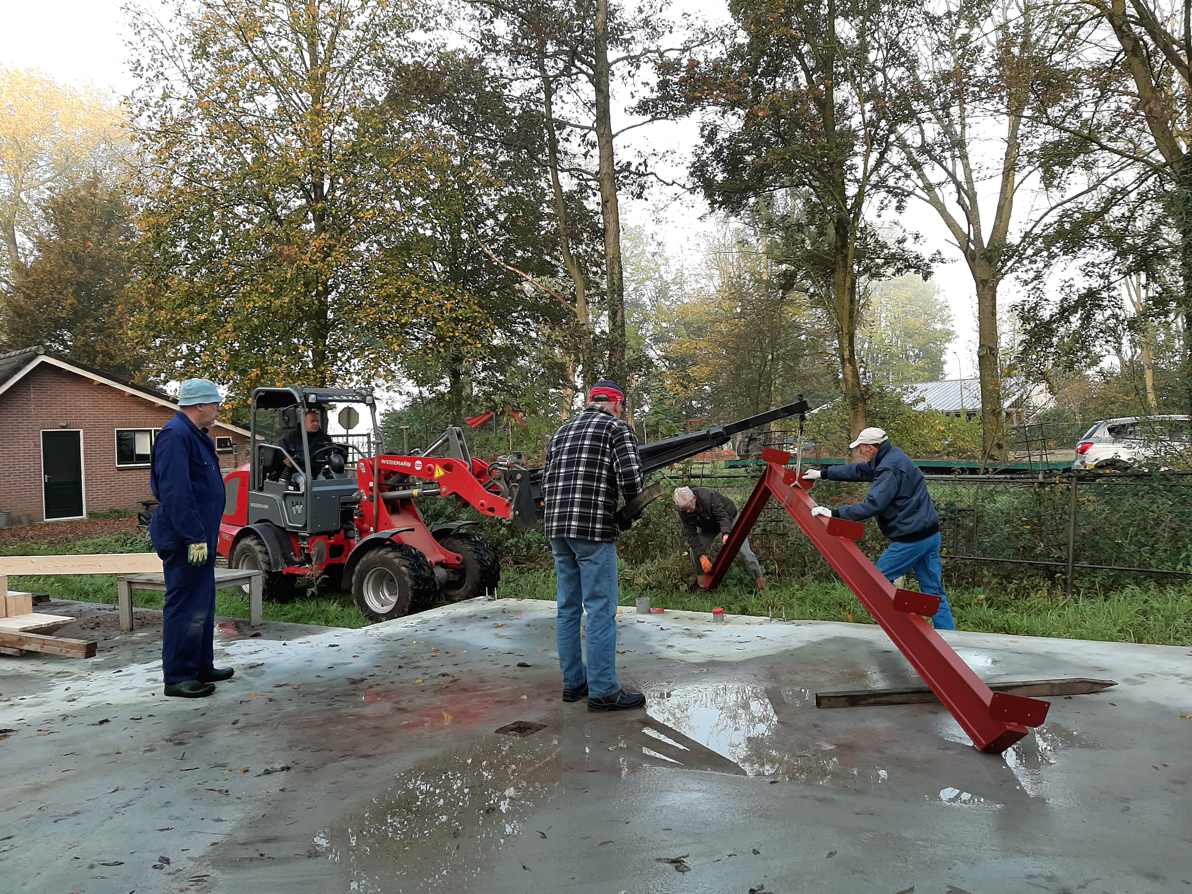 Hoogste punt van onze nieuwe stal
